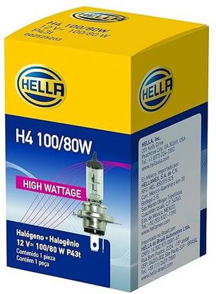 Hellaa Hella H4 12V 100/80W Halogen High Wattage Bulb Off Road Use Halogen Fridge Freezer Light Bulb