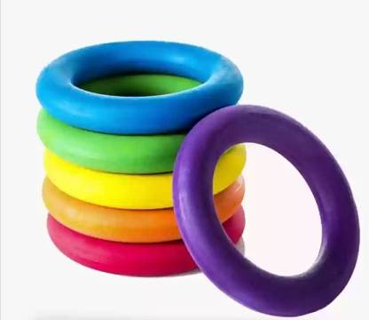 LYGER Tennikoit Ring Tennicoit Rings Tenniquoit Rings Kids Play Rings | Set of 4 Rubber Tennikoit Ring