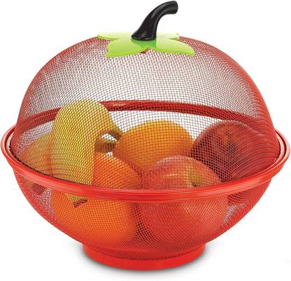 Purabelle Fruit Basket 100% SS Fruit Bowl Storage Basket for Kitchen with Bread Vegetables Iron Fruit & Vegetable Basket