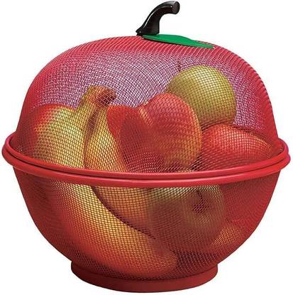 ShopVee Apple-Shaped Fruits & Vegetables Basket | Durable & Space-Saving Steel Fruit & Vegetable Basket