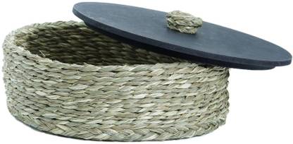 ArtKart Sabai Grass Simmer Joys - Round with lid Grass Fruit & Vegetable Basket