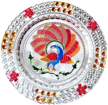 omkar Royal Gift Combo: Decorative Plates for Elegant Wedding & Shagun Gifting Plastic Decorative Platter