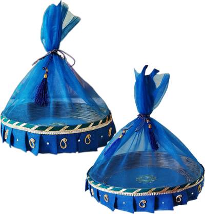 the bath stories Decorated Bamboo Basket for Wedding|Return Gift |Dry Fruits Packing (10” LX2” H) Bamboo Fruit & Vegetable Basket