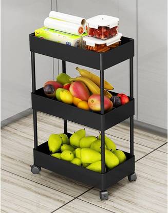 Quickmart Popular 3 Layer Portable Modern Storage Basket Plastic Fruit & Vegetable Basket