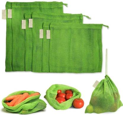 KAIDAA Vegetable bag For Fridge Pack of 6 Cotton Fruit & Vegetable Basket