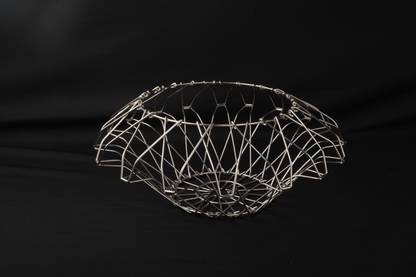 FOLDINGWALA INWARD CURVE MULTISHAPE FOLDABLE BASKET Stainless Steel Fruit & Vegetable Basket