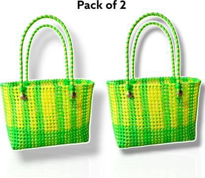 Tamilbamboo Plastic Wire Combo Wire Bag Plastic Fruit & Vegetable Basket
