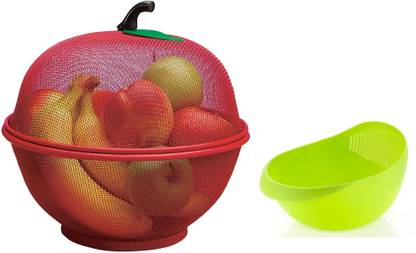 S R CREATION Apple Shape basket for fruit & vegetables, Kitchenware steel net basket Steel Fruit & Vegetable Basket