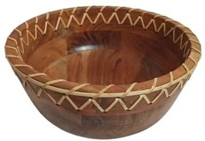 trends galaxy Wooden Serving Fruit Bowl Large Decorative Pedestal Bowls for Table Décor, Wooden Fruit & Vegetable Basket