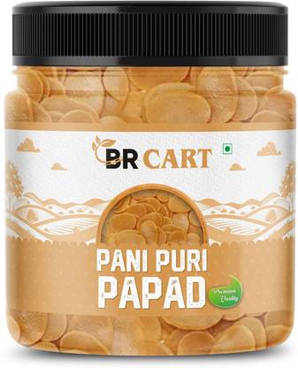 BR CART Instant Pani Puri Papad | Ready to Fry Golgappa Papad | Puchka Jar Pack Fryums