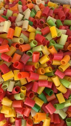 Dhawak Ready-to-Fry Rainbow Bliss: Pipe Shaped Fryums for Instant Snacking Fryums