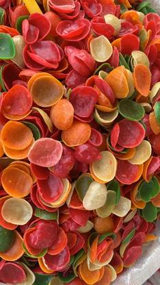 Dhawak Ready-to-Fry Rainbow Bliss: Katori Shaped Fryums for Instant Snacking Fryums