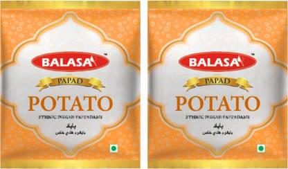 balasa Plain POTATO 70 GMS Papad x 2 Packs (Pack of 2)