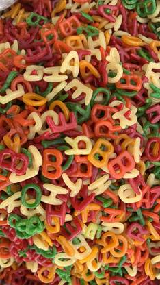 Dhawak Ready-to-Fry Rainbow Bliss: Alphabetical Fryums for Instant Snacking Fryums