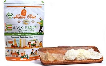 NATIVE DIET Sago Fryum (Javvarisi Vadam) 250GM Fryums