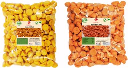 प्रिप्तों Matar Dal Medium Wadi 200g and Masoor Dal Medium Wadi 200g combo Pack Of 2 400 g
