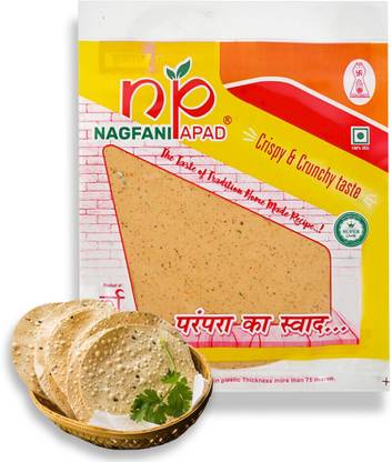 NAGFANI FOODS Red Chilli Mirch Flavor | Thin, Crispy, and Spicy Papad Fryums