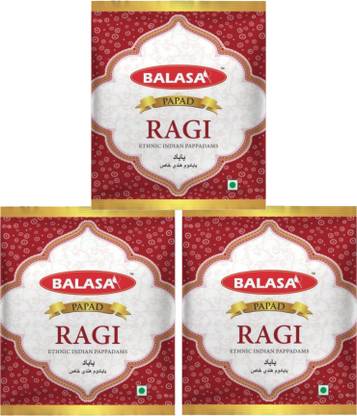 balasa RAGI (Nachni) Papad - 400GMS x Pack of 3 (Pack of 3)