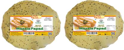 NATRAJ The Right Choice AMRITSARI PAPAD Medium Masala Hand Made (urad dal) 250gm (Pack of 2) Masala Papad (Pack of 2)