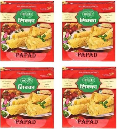 SICCA 100% Papad Moong Dal Special (Handmade, Medium Spicy & Rajasthani Flavor) (Pack of 4)