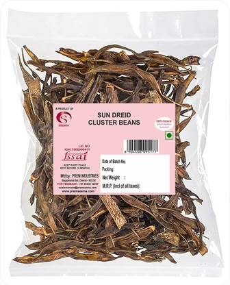 Seema Sun Dried Cluster Bean Fryums Kothavarangai Vathal, Gavar Phali Pappad 200g Fryums Fryums