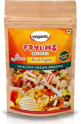 Veganic PapadReadyToFrySnackWithTastemaker|Multicolour(20in1)MixImportedFryumPack|Assorted Fryums