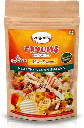Veganic PapadReadyToFrySnackWithTastemaker|Multicolour(20in1)MixImportedFryumPack|Assorted Fryums