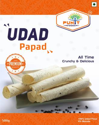 PUNITFOODS 1kg Udad Papad All Time Crunchy and Delicious Masala Papad (Pack of 2)