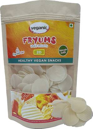 Veganic SnacksPotatoChipsWithTastemaker|ReadytoFryOvalCrunchyPotatoFryum|2DSnackPellets Fryums