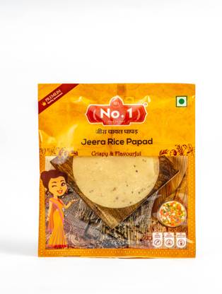 SFS NO.1 MOOD FOR FOOD No.1 Jeera Rice Papad (khajla) - 200g Each Jeera Papad (Pack of 4)