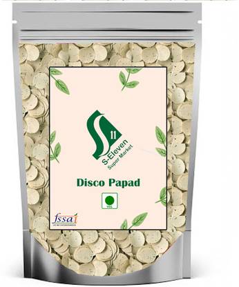 S Eleven Super Market Ready to Fry Crunchy Mini Papad/Small Urad Papad/Disco Papad Fryums Masala Papad