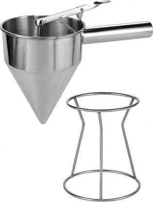 The Remedial Store Stainless Steel Wax Pouring Funnel with Stand – 1200 ml Capacity Stainless Steel Funnel Set