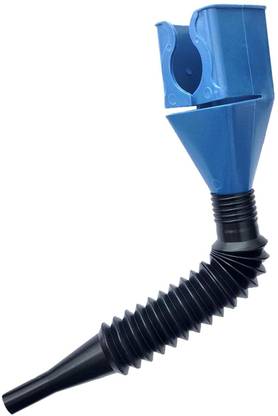 Nb store Adjustable Fuel Funnel with Removable Hose Anti-Spill Clasp Plastic Funnel Holder