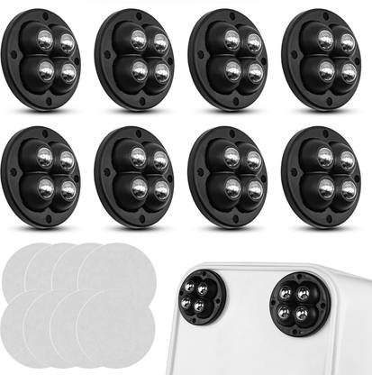 HASTHIP 8Pcs Furniture Moving Wheels Self Adhesive 360 Swivel Caster 30Kg Load Bar Stool Wheels