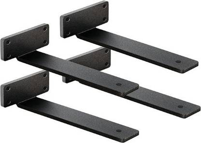 CARTVILLA 4 Pack Shelf Brackets 14 Inch Floating Shelf Bracket 1/5 inch Thick Rack Side Fitting