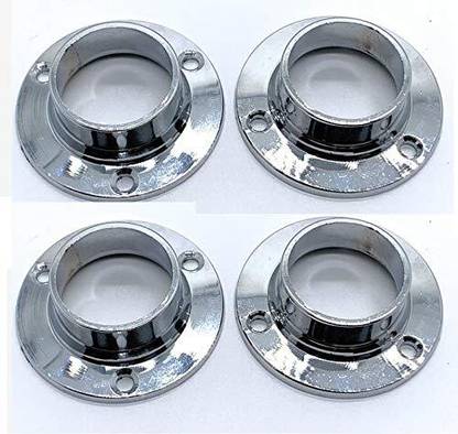 Volo Wall to Wall Bracket for 1 inch Curtain Rod with Screws (Pack of 2 Pair) Hanger Holder