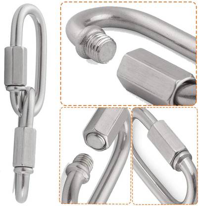 LOSA Stainless Steel Quick Link Screw Chain Fastener Locking Hook 10mm pack of 4 Safety Bumper