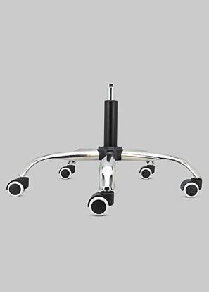 Furnix Chrome-Based white Wheels for Revolving Chair Foot Rest
