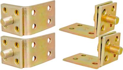 LXMI Bed Rail L Brackets for Joining Wood Bed, Set of 4 Wooden Bed Brackets Bed Frame