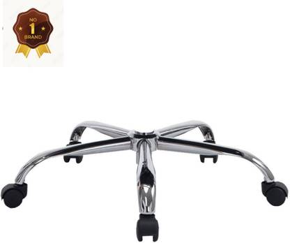 Furnix Heavy Duty Crome Base With Blk Wheels Foot Rest