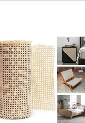 Caneshub Weaving Natural Rattan Cane Mesh Roll for Home Furnishing Size 18 x 48 Inch Table Placemat