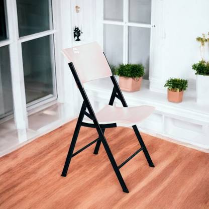 WONDERPLAST Ezze Foldable Chair by WONDERPLAST – Portable, Solid Seat, 100Kg Capacity Brown Chair Arm Rest