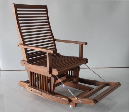 Patel Interio Teak Wood Rocking chair Foot Rest
