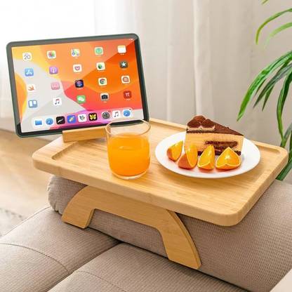 EmporiumHub Flexible Sofa armrest tray for Wide Couches. Rectangle Sofa Tray Table Clip Sofa Arm Rest