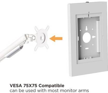 VSYS ANTI-THEFT WALL-MOUNTED TABLET ENCLOSURE Fit for 9.7” to 11” Tablets Work Station Tray