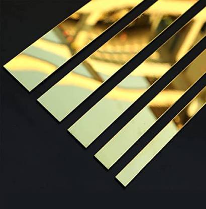 uniquella 14 Meter Pvc Based Gold Stripes 1" For Furniture & Floor Decor Glue Included. Sofa Frame