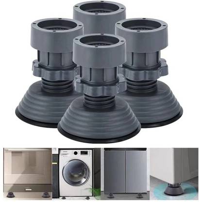 Ality Anti Vibration Multi-Purpose Washing Machine, Refrigerator, Water Cooler, Air Cooler Trolley Stand Leg Support Pad, Pack of 4 Pieces Foot Rest Foot Rest Plastic Sofa Legs