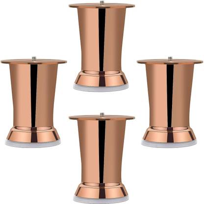 Plantex Rose Golden Pillar 4 inch Sofa Legs for Furniture Legs with Rubber Grip – 10 Pcs Sofa Legs