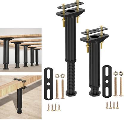 Ofifo Bed Support Legs Replacement Bed Legs, Plastic Steel Adjustable Legs Bed Heavy Bed Legs