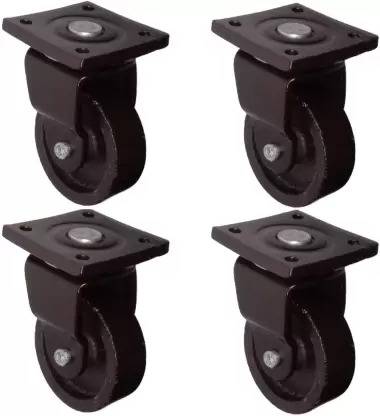 IMPEX 65 MM Iron Wheel Castor , Iron Wheel Swivel Caster Heavy Duty Sofa Legs